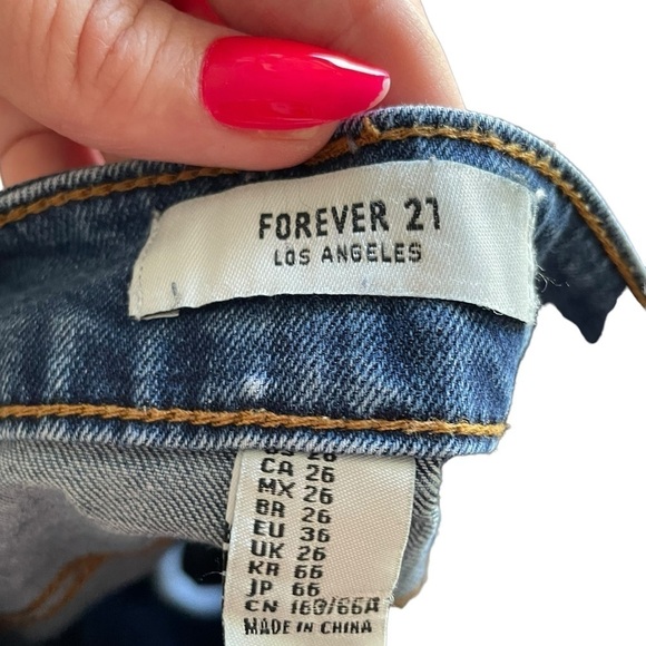 Forever 21 Blue Denim Skirt Size 26 (Small) - Picture 7 of 7